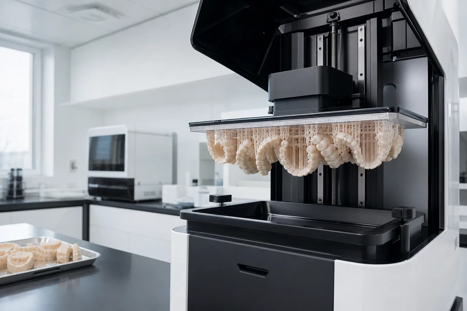 Dentaler 3D-Drucker bei der Fertigung präziser Zahnmodelle